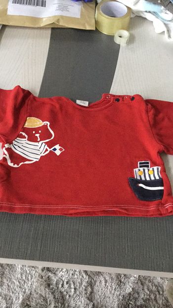 Sweat shirt Poupinet 24m rouge