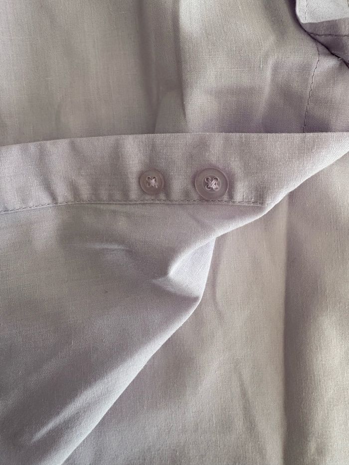 Chemise Lila unie à manches longues - Tom Hagan - M/38 - photo numéro 5