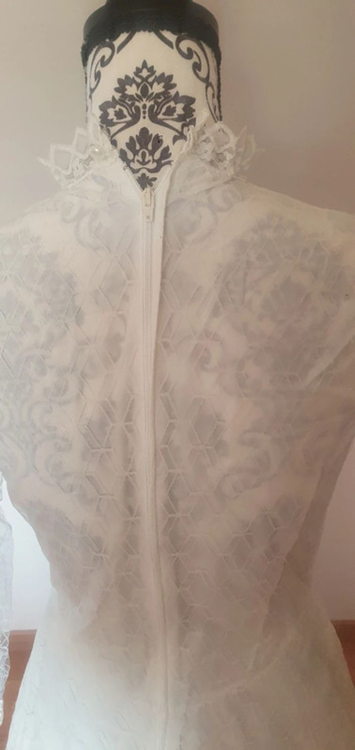 Robe de mariée manches longues vintage - photo numéro 7