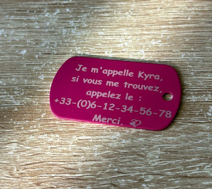 Médaille identification chien/chat - photo numéro 2
