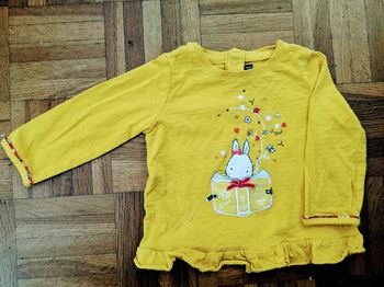 Blouse tunique broderie anglaise jaune lapin sergent major 6 mois 68 cm