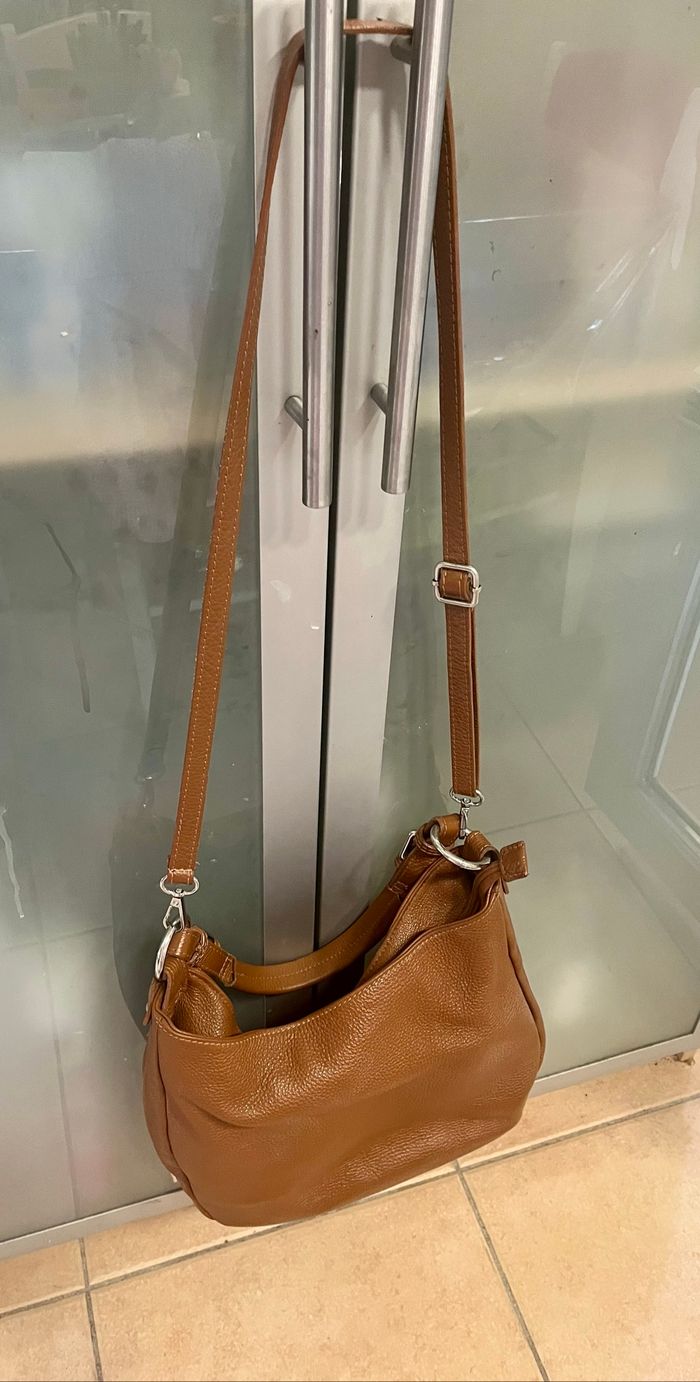 Sac bandoulière camel - photo numéro 2
