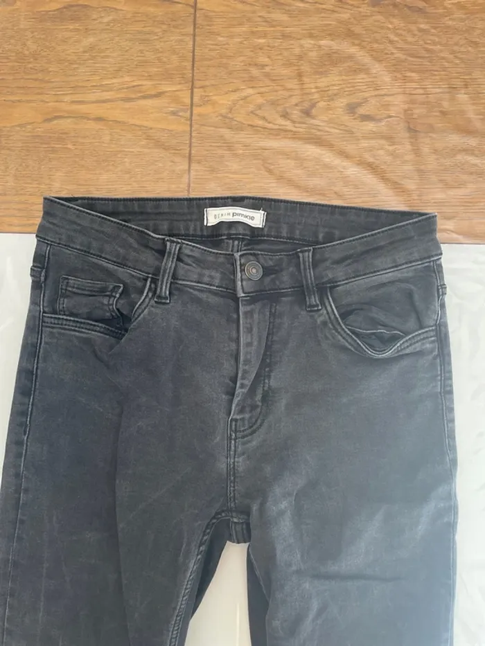 Pantalon noir effet délavé skinny - photo numéro 2