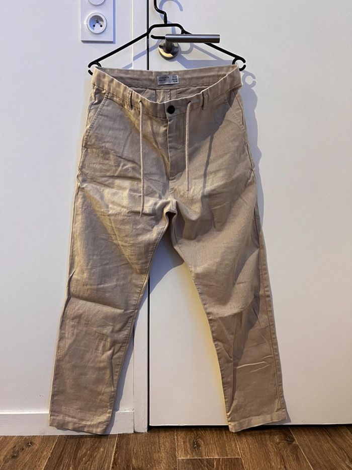 Pantalon chino en Lin