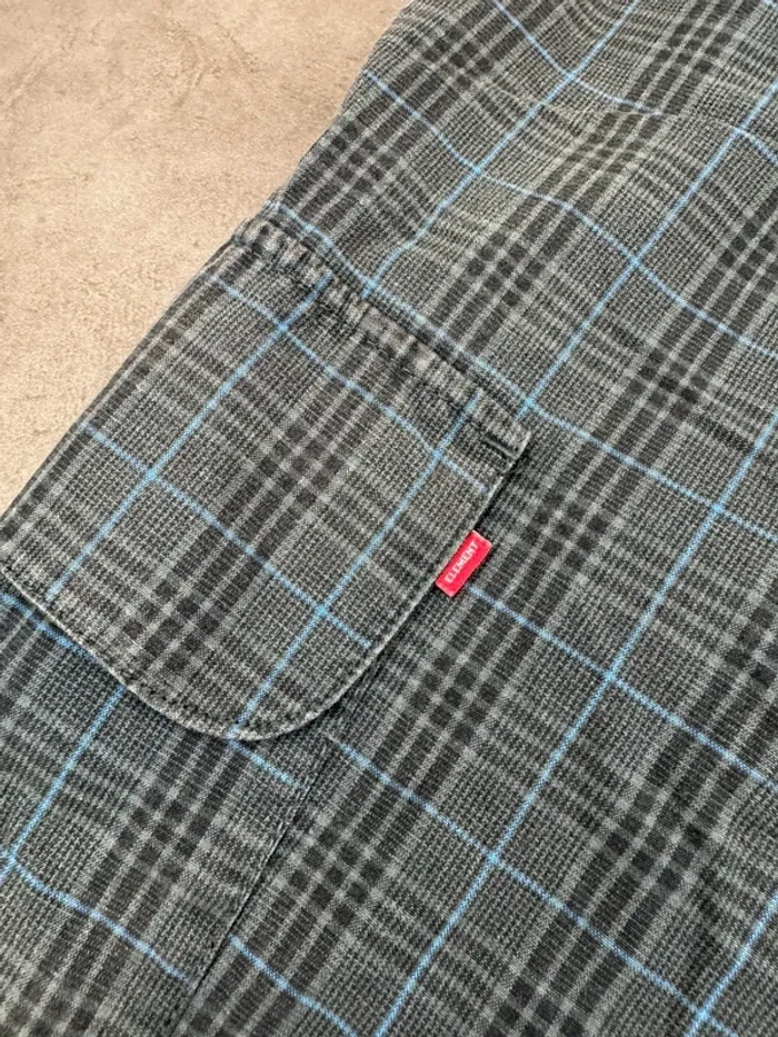 Short Cargo Chino Élément à carreaux Noir Taille 36 - photo numéro 6