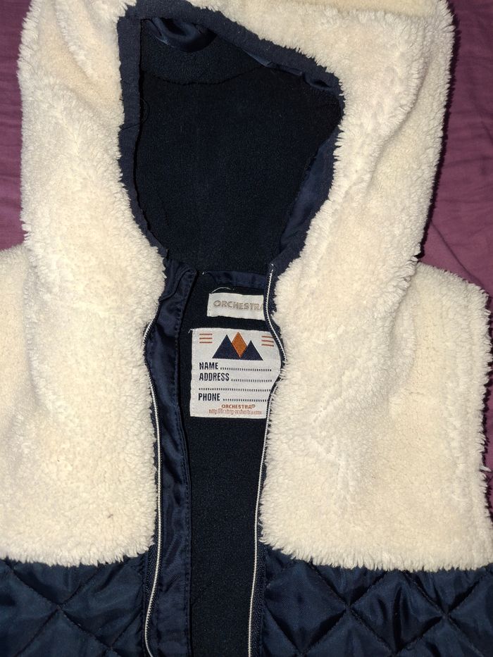 Veste sans manche epaisse orchestra 3 ans comme neuve hiver et mi saison - photo numéro 3