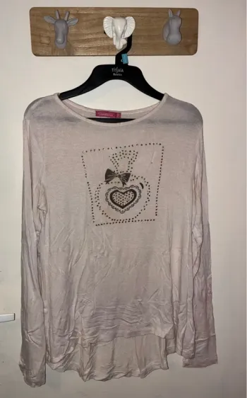 T-shirt asymétrique manches longues, 32, Sismix.