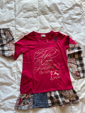 Jolie robe tunique mi-longue fuschia Chipie