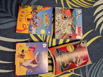 Lot de 4 mini puzzles enfant astérix Kungfu shark