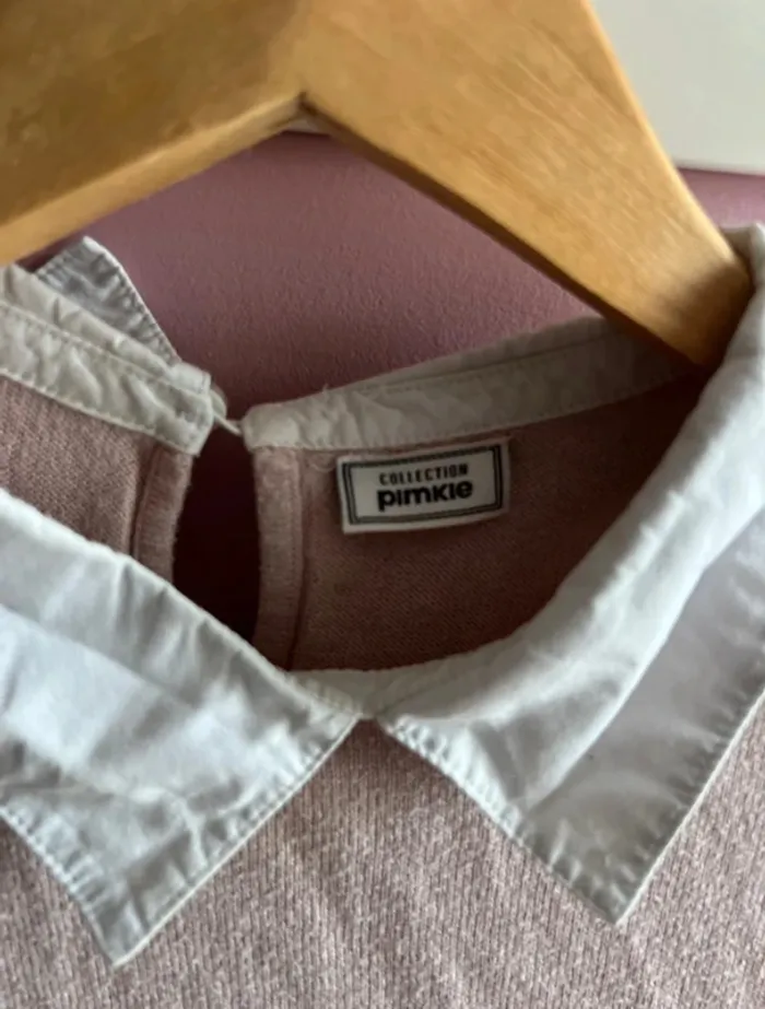 Lot deux pull chemise rose et gris mignon - photo numéro 12