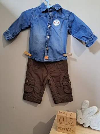 Ensemble 2 pièces - Kitchoun & Mes petits cailloux - 3 mois