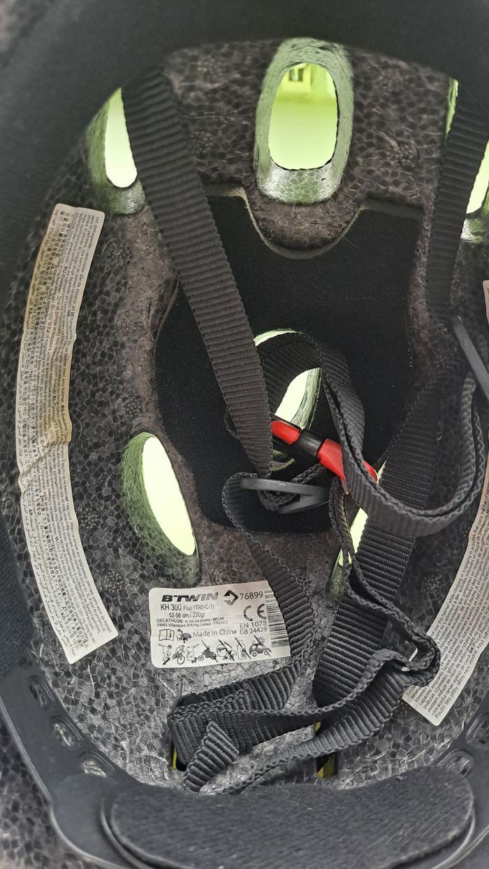 Casque btwin jaune fluo - photo numéro 3