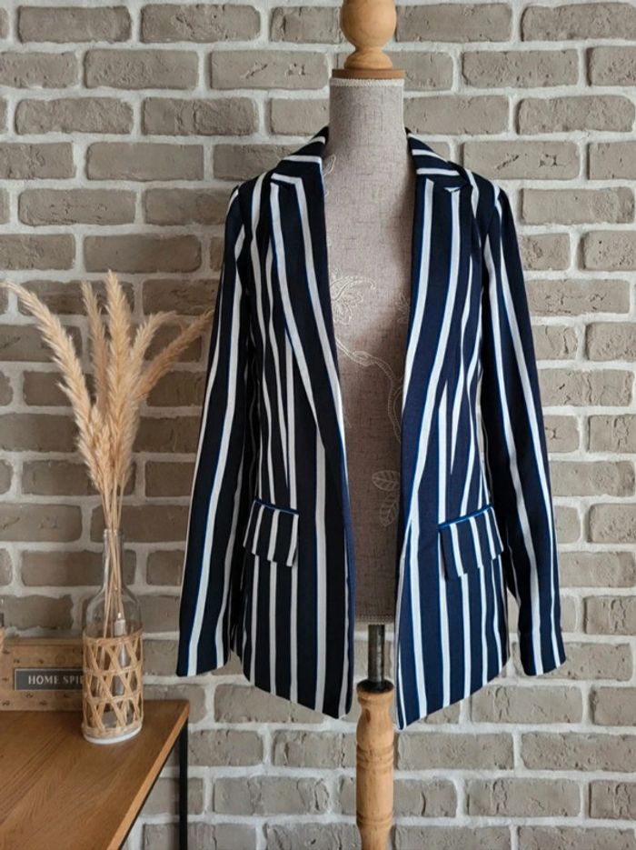 Blazer Only rayé bleu et blanc neuf XS 34