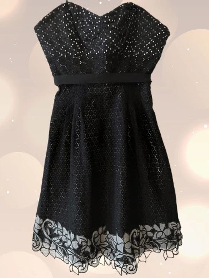 Robe bustier cocktail noire taille 34 - BCBGmaxazria
