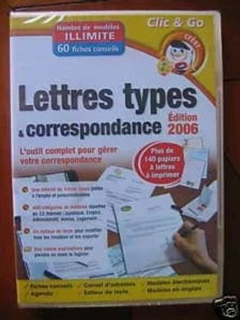 Logiciel Lettres types et correspondance Neuf