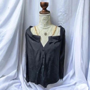 Chemise noir effet satin🌹 40/42🌹