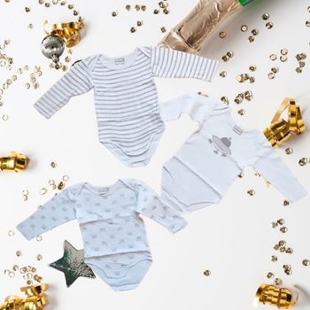 Lot de 3 bodies bébé garçon taille 18 mois prêts pour une nouvelle mission câlin