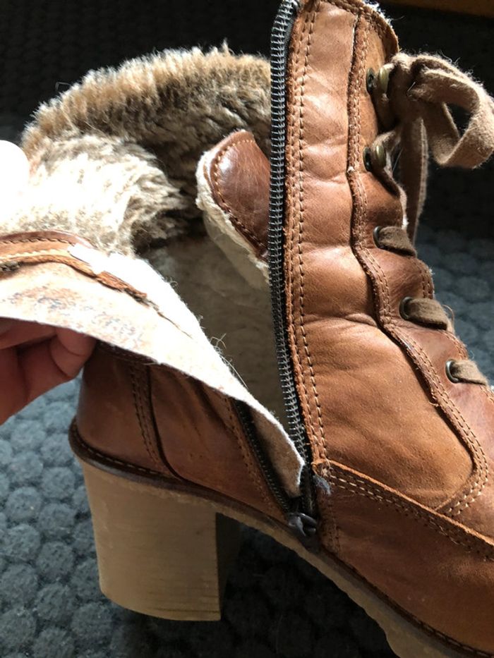 Bottines cuir fourrées - photo numéro 5