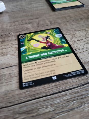 Carte Lorcana "A touché mon coeur"