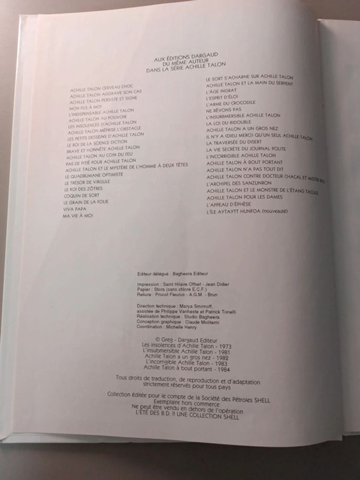 Achille talon vous salue bien l'été des BD une collection shell - photo numéro 5