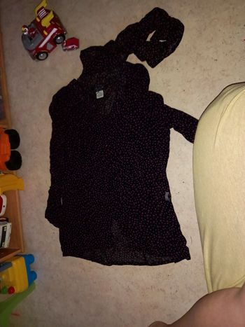 Chemisier en viscose t.44 46 ms mode col qui peut faire foulard