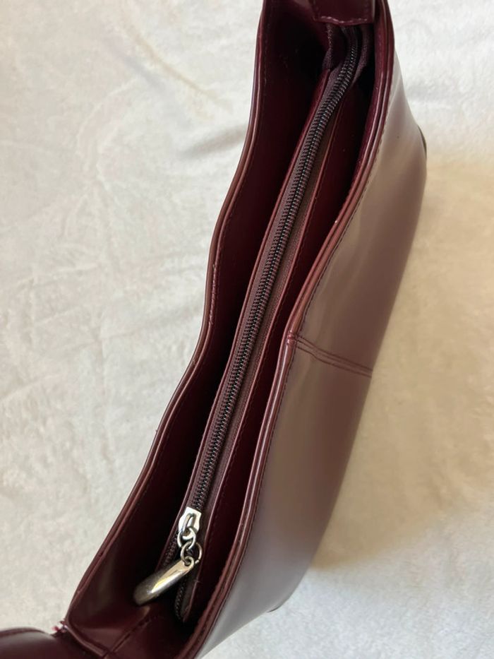 Sac à main burgundy similicuir vegan style y2k coquette - photo numéro 10