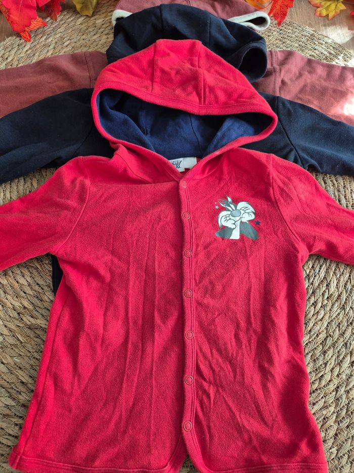 Lot de 3 vestes sweat  zippées 3 ans - photo numéro 2