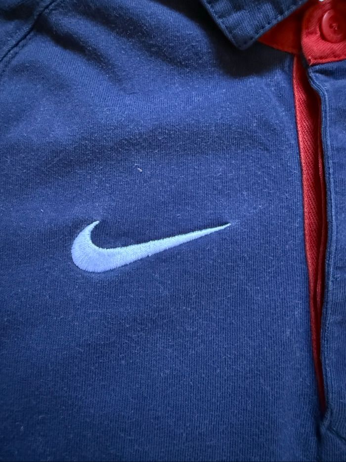 Polo Nike Rugby XV de France FFR 2009/10 homme S vintage bleu marine - photo numéro 3