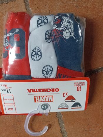 Lot de 3 slips Spider-Man Marvel 10 ans