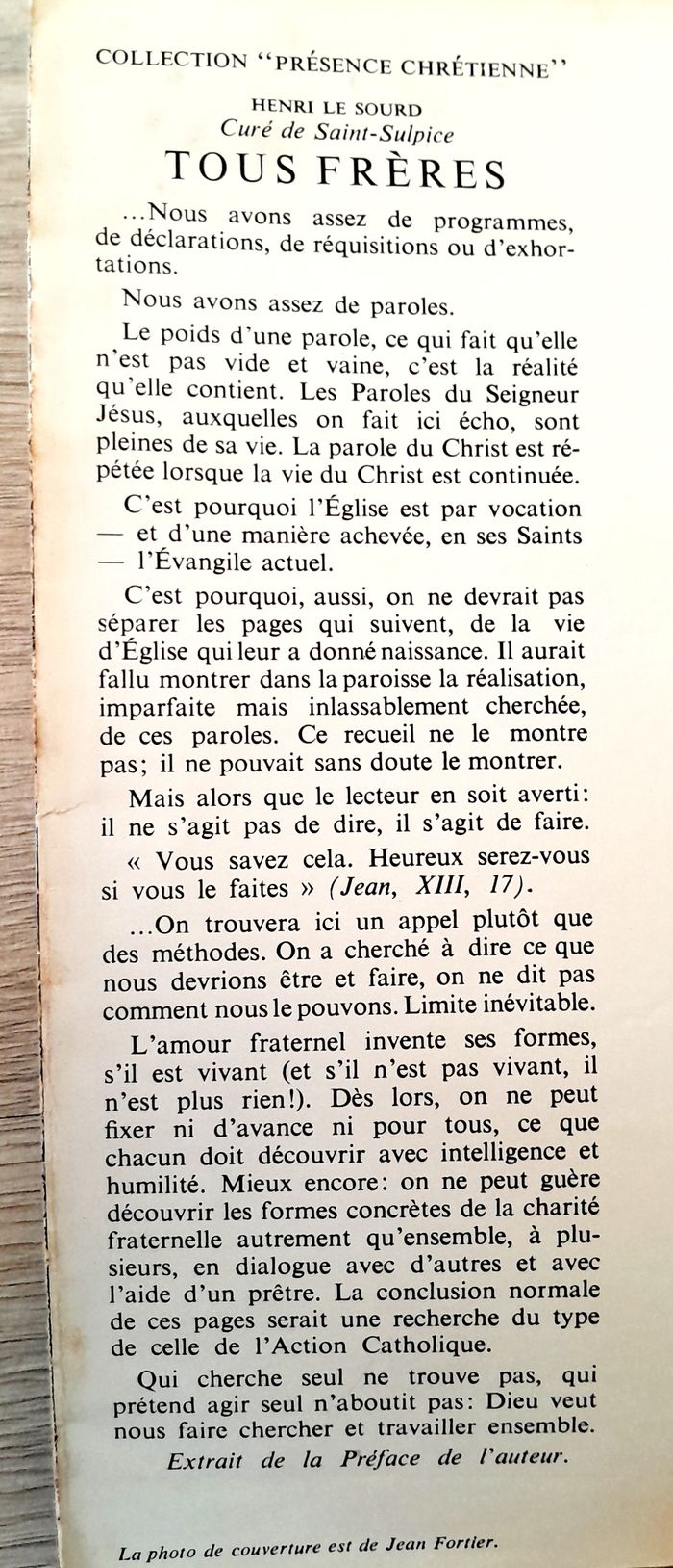 Henri le Sourd curé de Saint-Sulpice , Tous frères - présence chrétienne - photo numéro 5