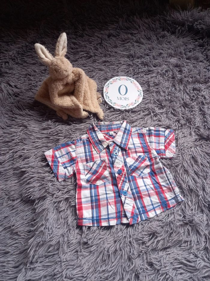 Chemise à carreaux manches courtes