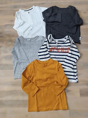 Lot de 5 tee shirt 6 mois parfait état