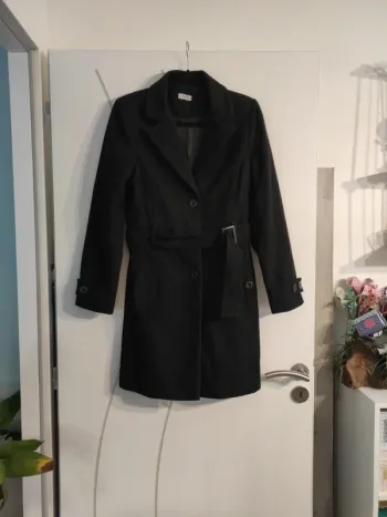 Manteau femme mi-long noir Pimkie T40