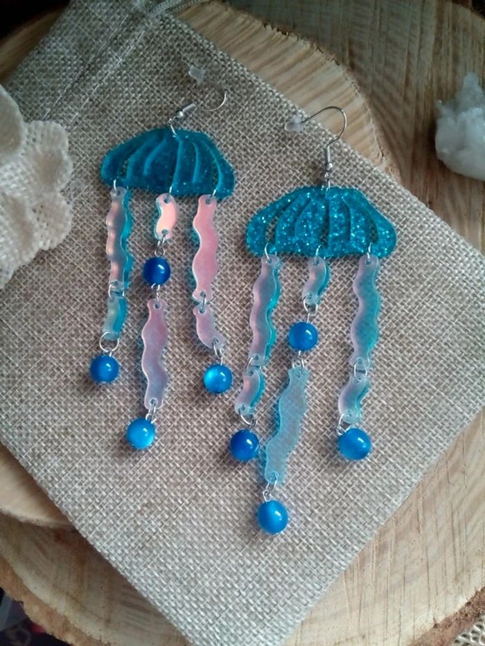 Boucles d'oreilles méduses