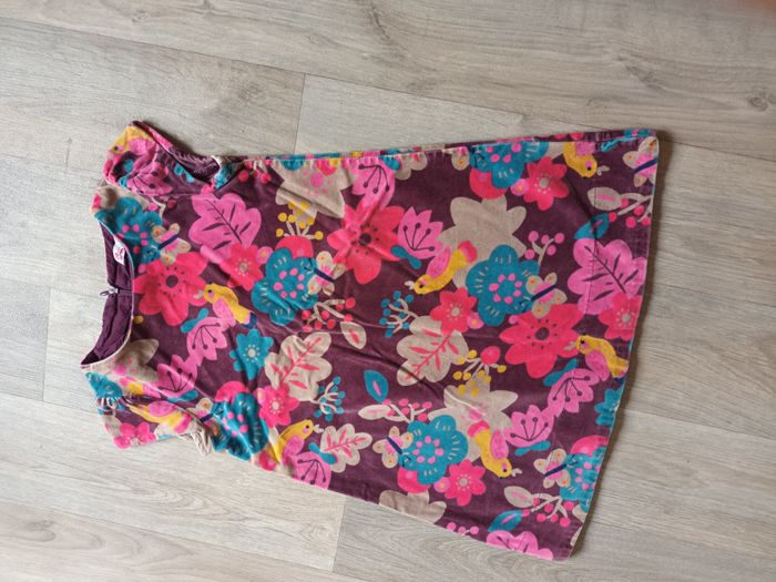 robe 5ans fille hiver fleur en velours dpam oiseau