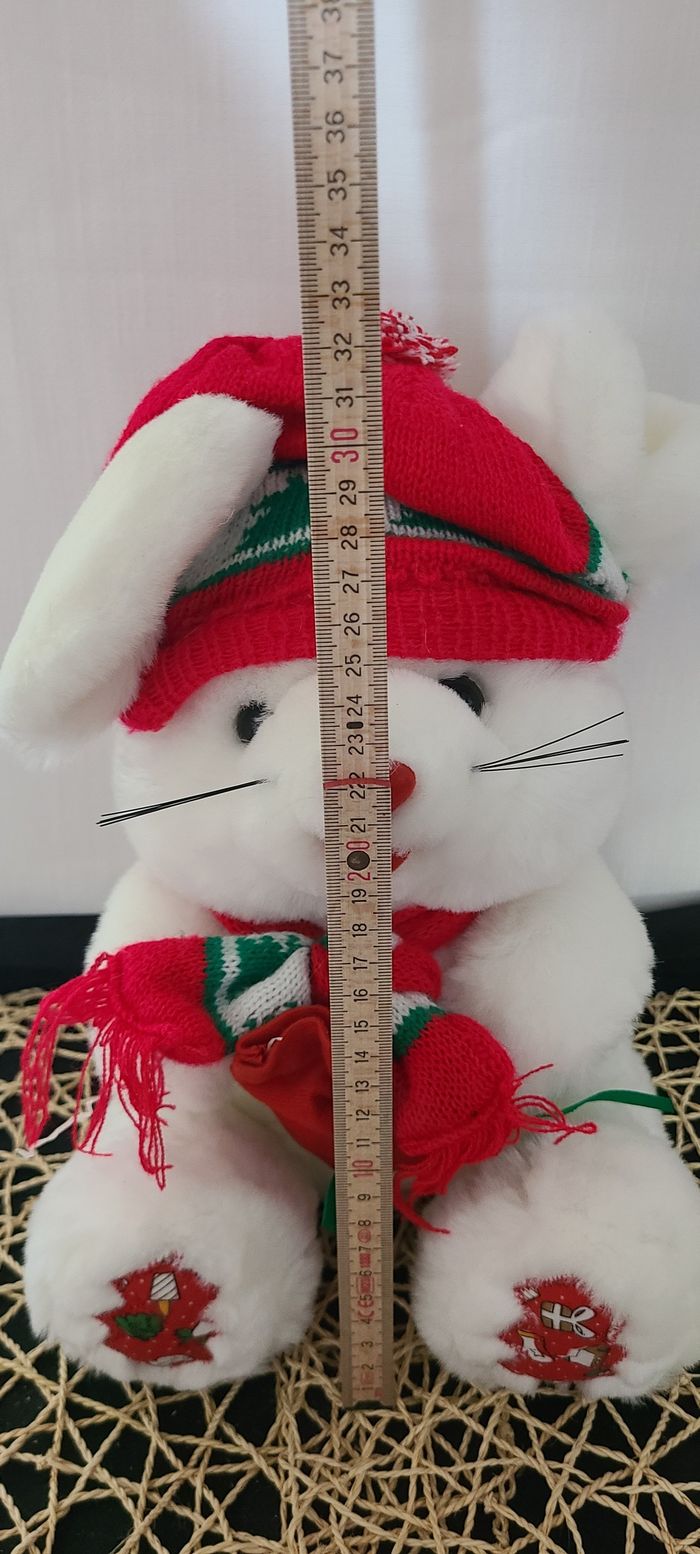 Souris en peluche de Noël 28 cm de haut - photo numéro 6