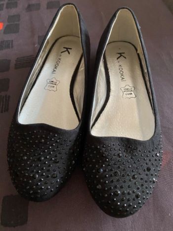 Chaussures daim noires Kokai P37