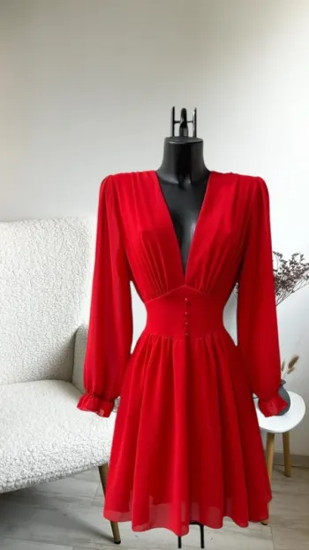 Robe rouge taille unique