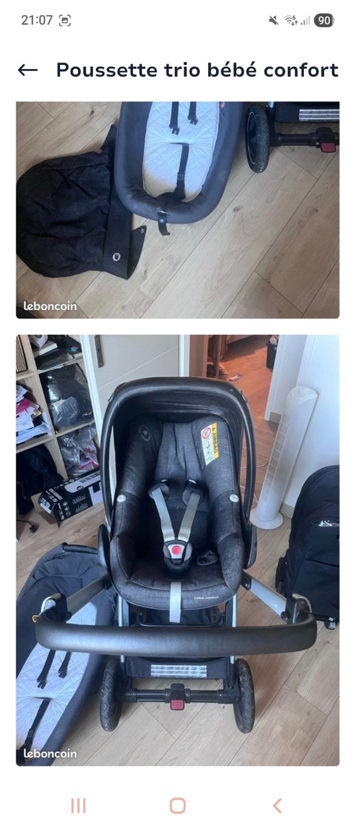 Pousette trio - photo numéro 3