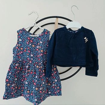 18 mois ensemble tape a l'oeil robe été sur pull