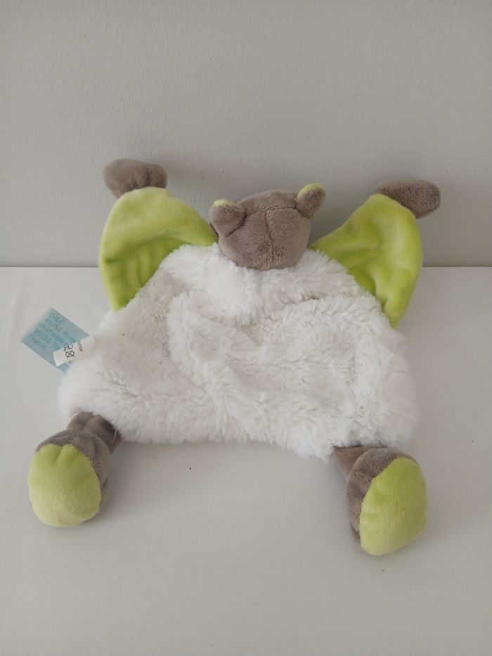 Doudou baby nat  hippopotame vert - photo numéro 4