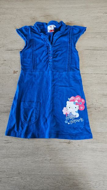 Robe courte sans manche, bleue, Hello Kitty, 6 ans, nickel