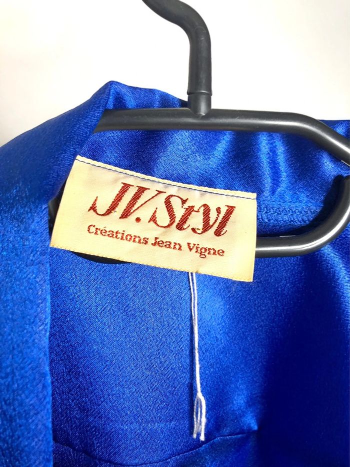 Magnifique blouse vintage satinée style cache coeur taille 42/44 ou autre voir mesures - photo numéro 10