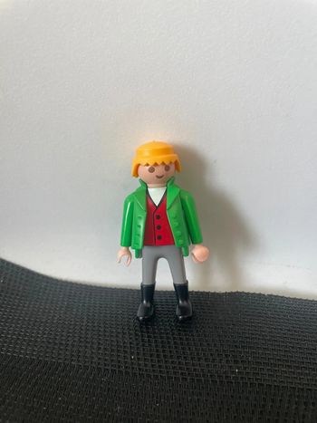 Playmobil figurine homme veste verte client stand animaux marché 5344 1900 belle époque