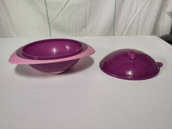bol avec couvercle pour bébé fuchsia