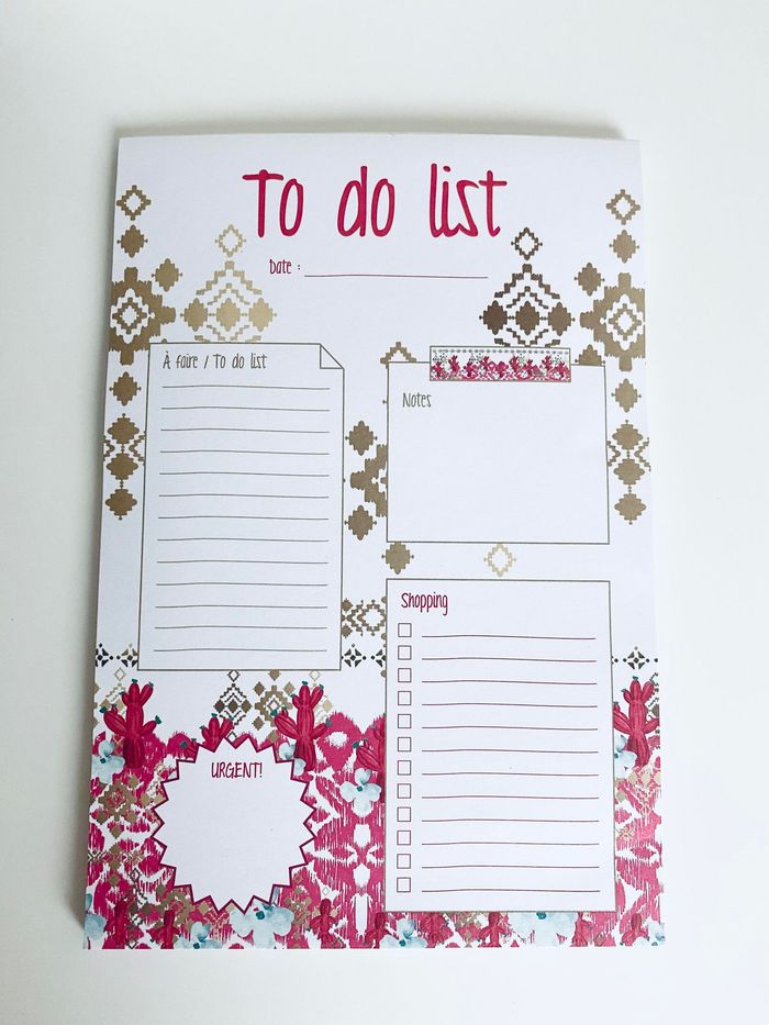 Trousse + bloc note To do list - photo numéro 2