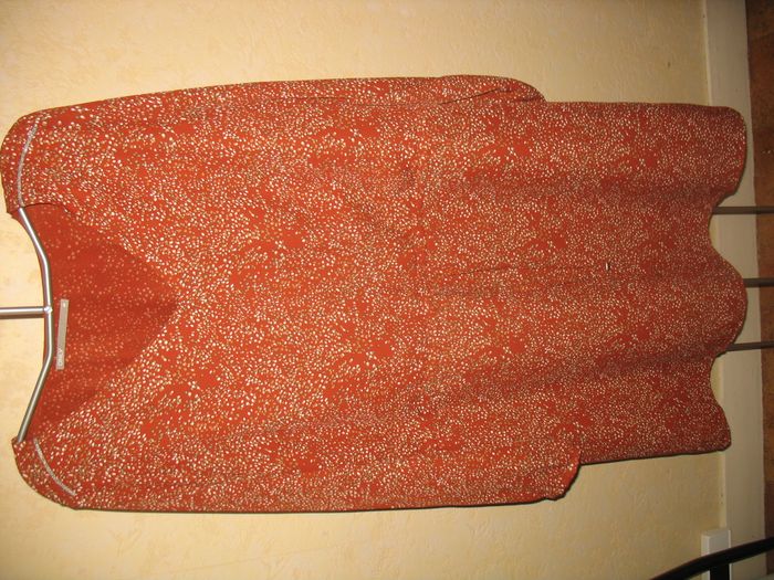 ROBE ML MARRON A PETITS MOTIFS "ONLY" - TAILLE XL - n°01