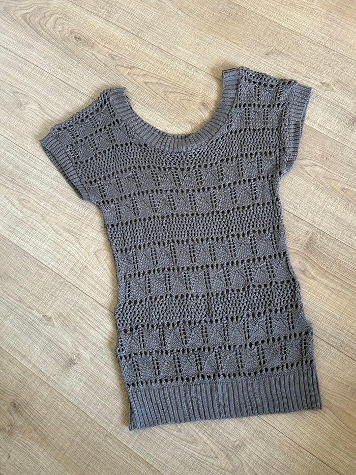 Haut gris en mailles No Excuse taille 38/40 TBE - photo numéro 7