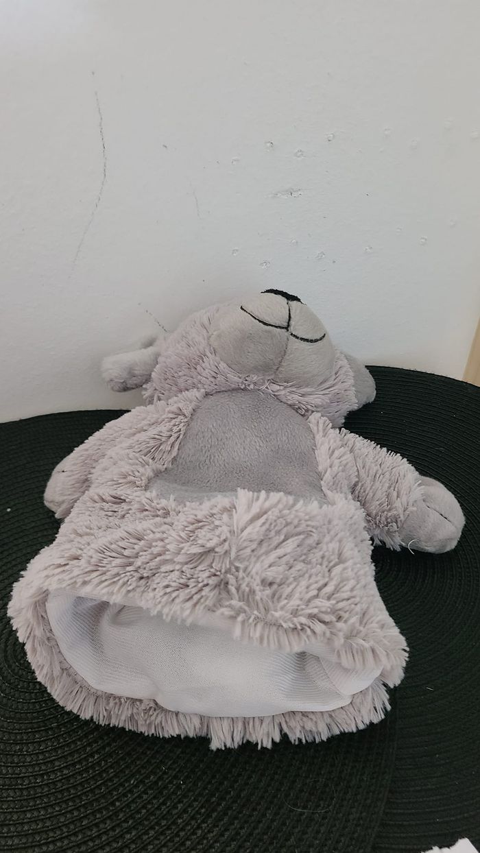 DOUDOU JEUX DE MOMES MARIONNETTE SOURIS GRISE NEZ NOIR - photo numéro 3