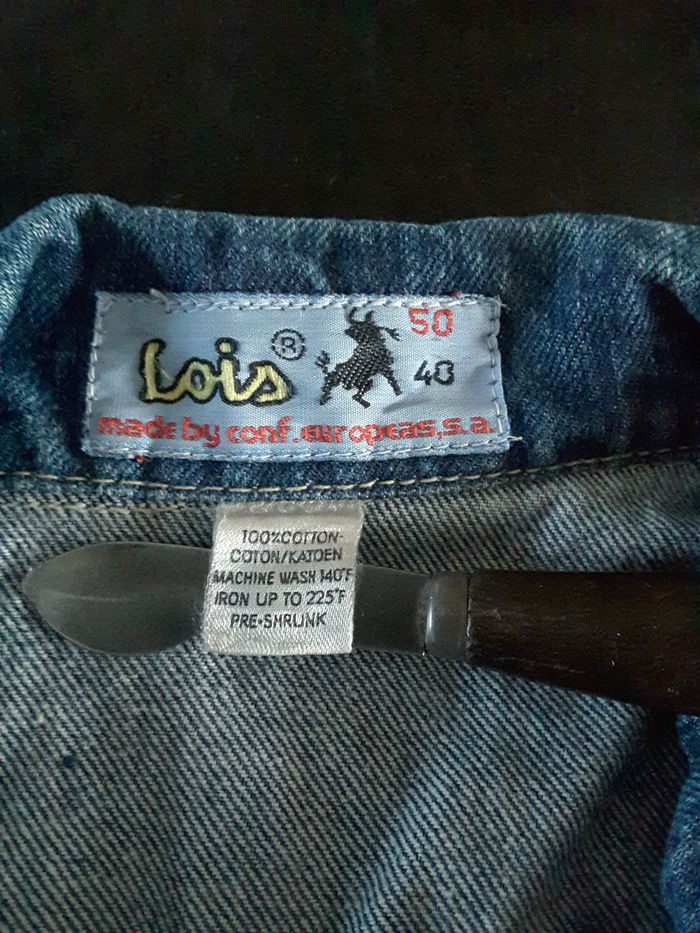 Veste femme sans manche en jean – Lois – T 38 - Vintage - photo numéro 3